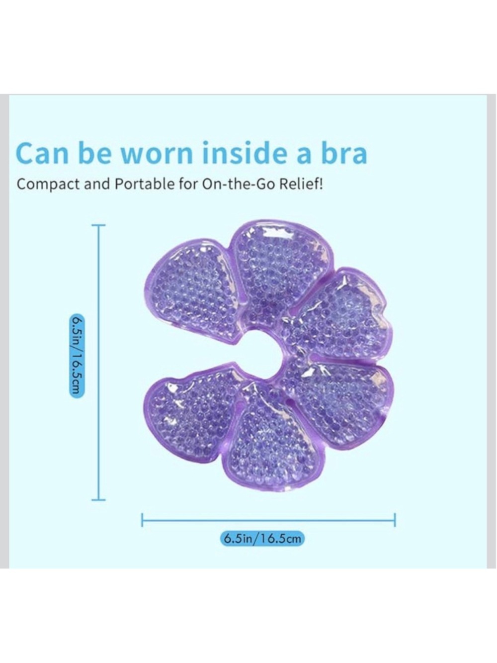 Lyntimo Women's 2 pk. Hot and Cold Breast Therapy Packs, One Size, Purple - Picture 5 of 5